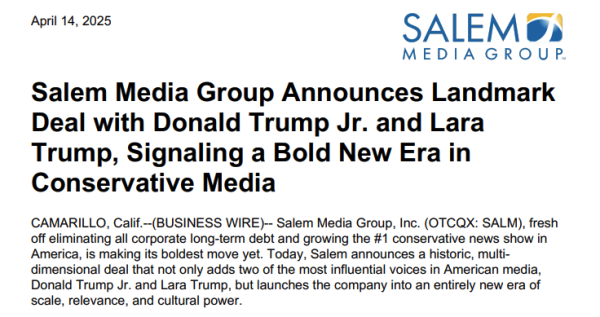 美港通配资 特朗普家族又与“仙股”勾搭：高调入股右翼媒体 引发股价翻倍暴涨