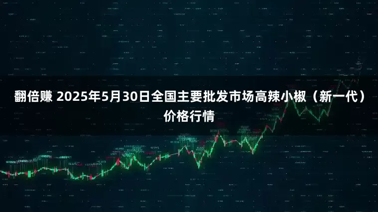 翻倍赚 2025年5月30日全国主要批发市场高辣小椒（新一代）价格行情